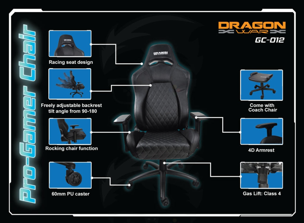DRAGON WAR GC-012 Pro Gaming Chair DRAGON WAR GC-012 Pro Gaming Chair